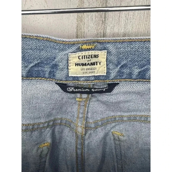 Citizens of Humanity Emerson Boyfriend Jeans Size 27 Light Wash Distressed - Picture 9 of 12